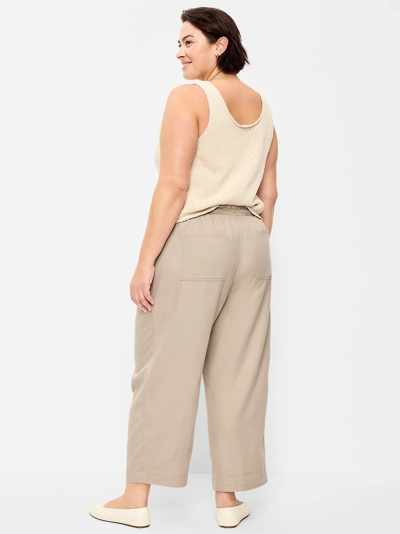 High-Waisted Utility Ankle Pants
