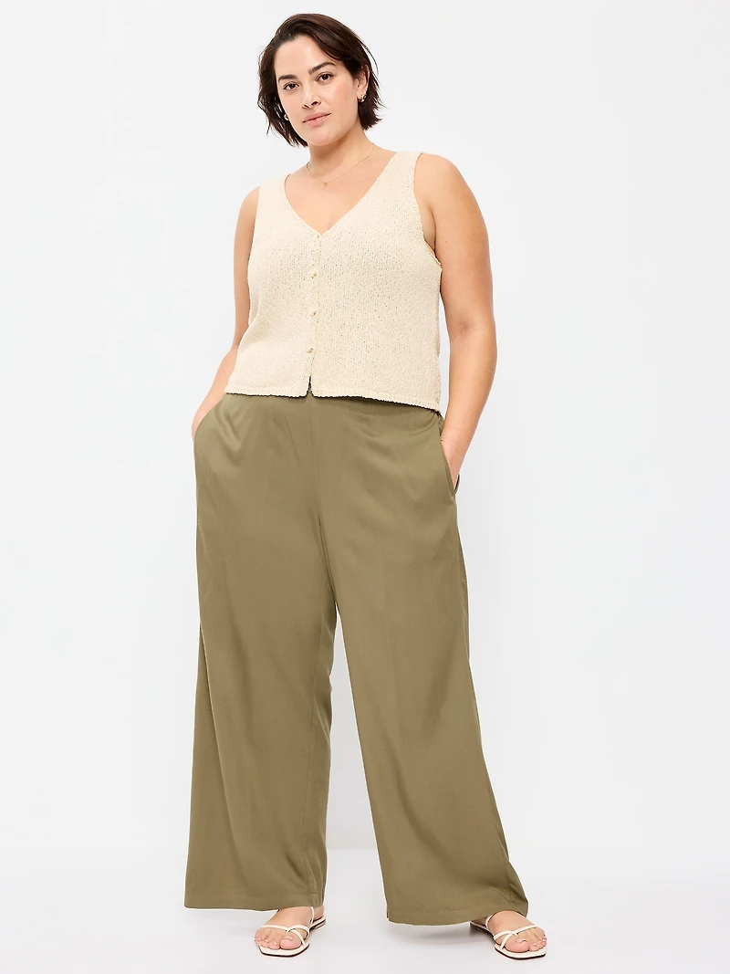 High-Waisted Playa Wide-Leg Pants