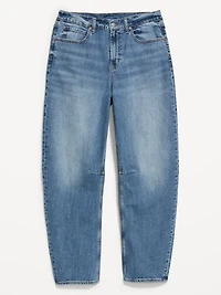 High-Waisted Barrel Full Length Jeans