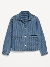 Cropped Jean Chore Jacket