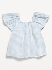 Printed Double-Weave Top for Toddler Girls