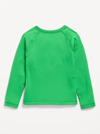 Long-Sleeve Graphic Rashguard Swim Top for Toddler Boys