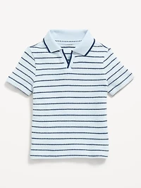 Textured-Knit Striped Polo Shirt for Toddler Boys