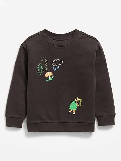 Oversized Long-Sleeve Graphic Sweatshirt for Toddler Boys