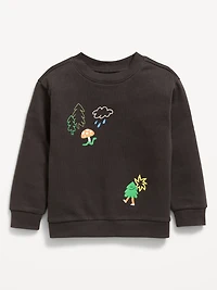 Oversized Long-Sleeve Graphic Sweatshirt for Toddler Boys