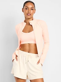 StudioSmooth Full-Zip Cropped Jacket