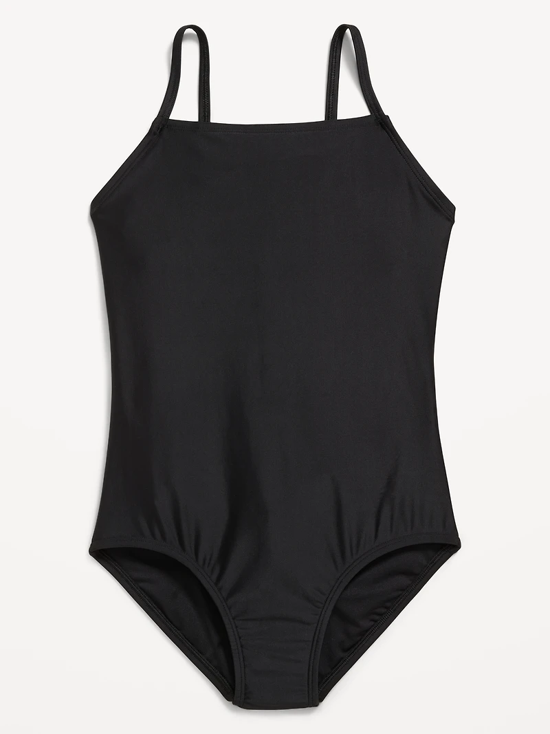 Back Cutout One-Piece Swimsuit for Girls