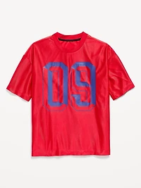 Oversized Shiny Graphic Jersey T-Shirt for Boys