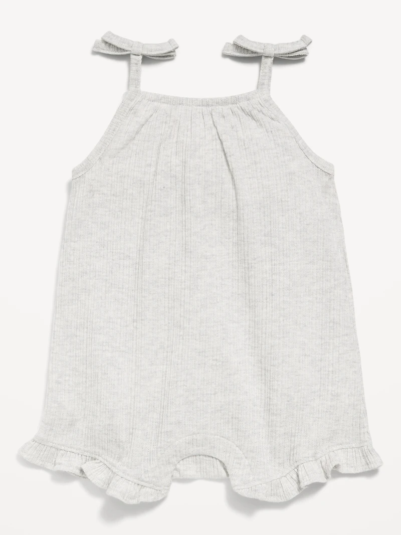 Sleeveless Tie-Strap One-Piece Romper for Baby