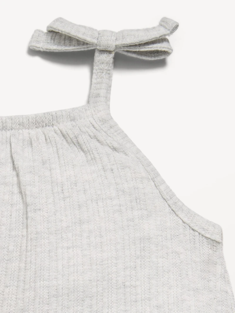 Sleeveless Tie-Strap One-Piece Romper for Baby