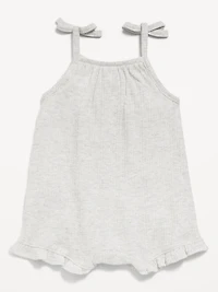 Sleeveless Tie-Strap One-Piece Romper for Baby