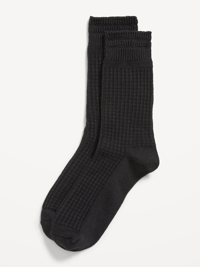 Waffle Crew Socks for Men