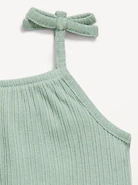 Sleeveless Tie-Strap One-Piece Romper for Baby