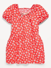 Printed Retro Swing Dress for Toddler Girls