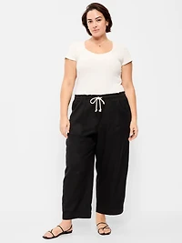 High-Waisted Utility Ankle Pants