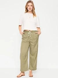 High-Waisted Utility Ankle Pants