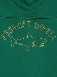 Oversized French-Terry Graphic T-Shirt for Toddler Boys