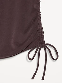 Cap-Sleeve Shirred Side Top