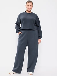 High-Waisted Bounce Fleece Wide-Leg Sweatpants