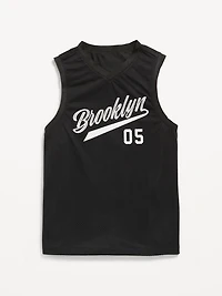 Mesh Graphic Basketball Tank Top for Boys