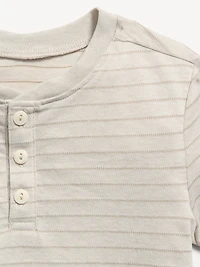 Short-Sleeve Textured Henley T-Shirt for Toddler Boys