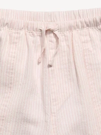 Striped Linen-Blend Wide-Leg Pants for Girls