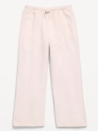 Striped Linen-Blend Wide-Leg Pants for Girls
