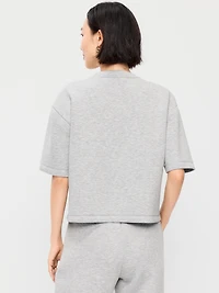 Bounce Fleece Relaxed Short-Sleeve Top
