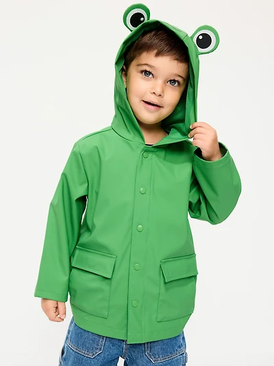 Water-Resistant Unisex Critter Hooded Jacket for Toddler