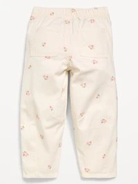 Printed Pull-On Barrel-Leg Pants for Toddler Girls