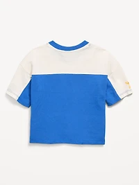 Oversized Mesh Graphic Football T-Shirt for Toddler Boys