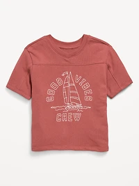 Oversized French-Terry Graphic T-Shirt for Toddler Boys