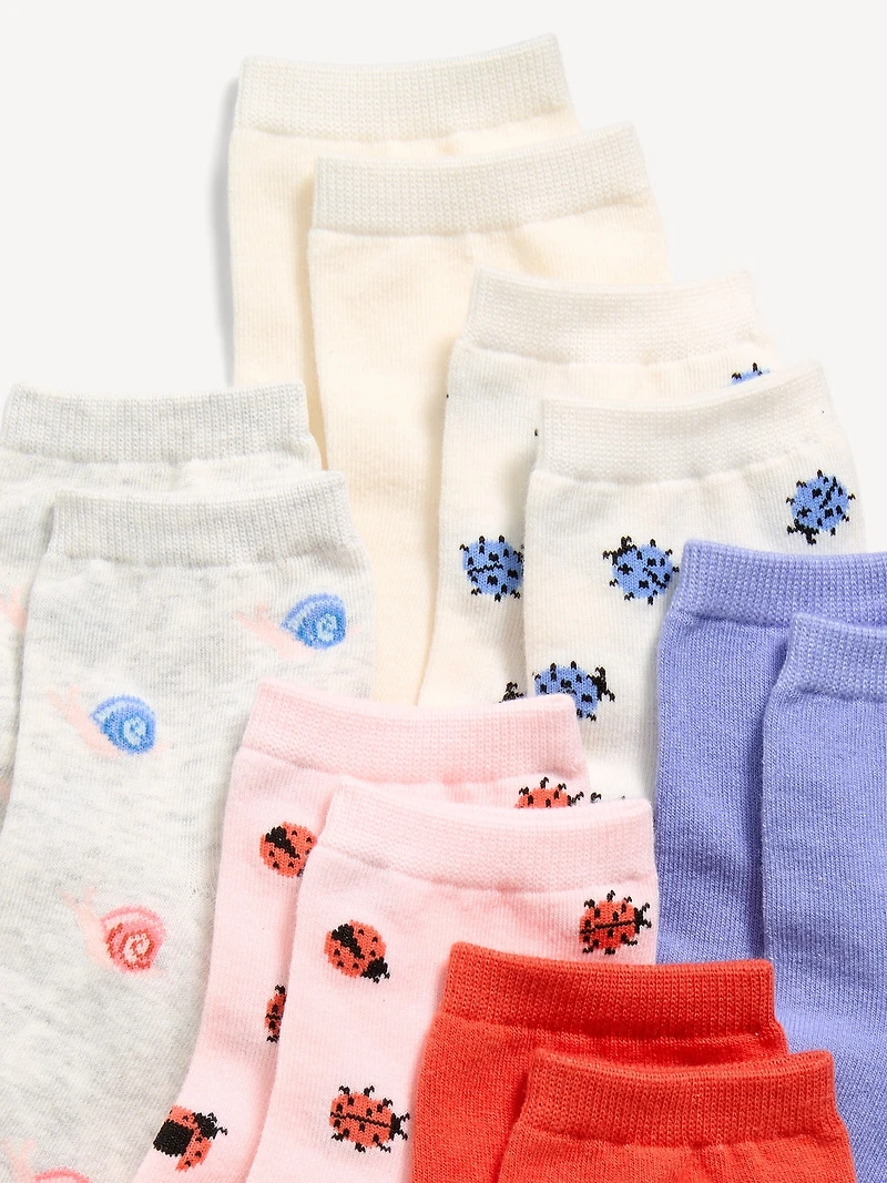 Quarter-Crew Socks 6-Pack for Girls