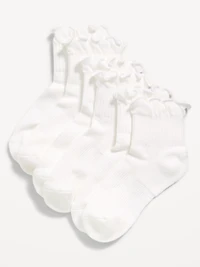 Ruffled Athletic Socks 3-Pack for Girls