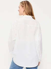 Oversized Button-Down Tuxedo Shirt