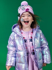 Shiny Puffer Jacket for Toddler Girls
