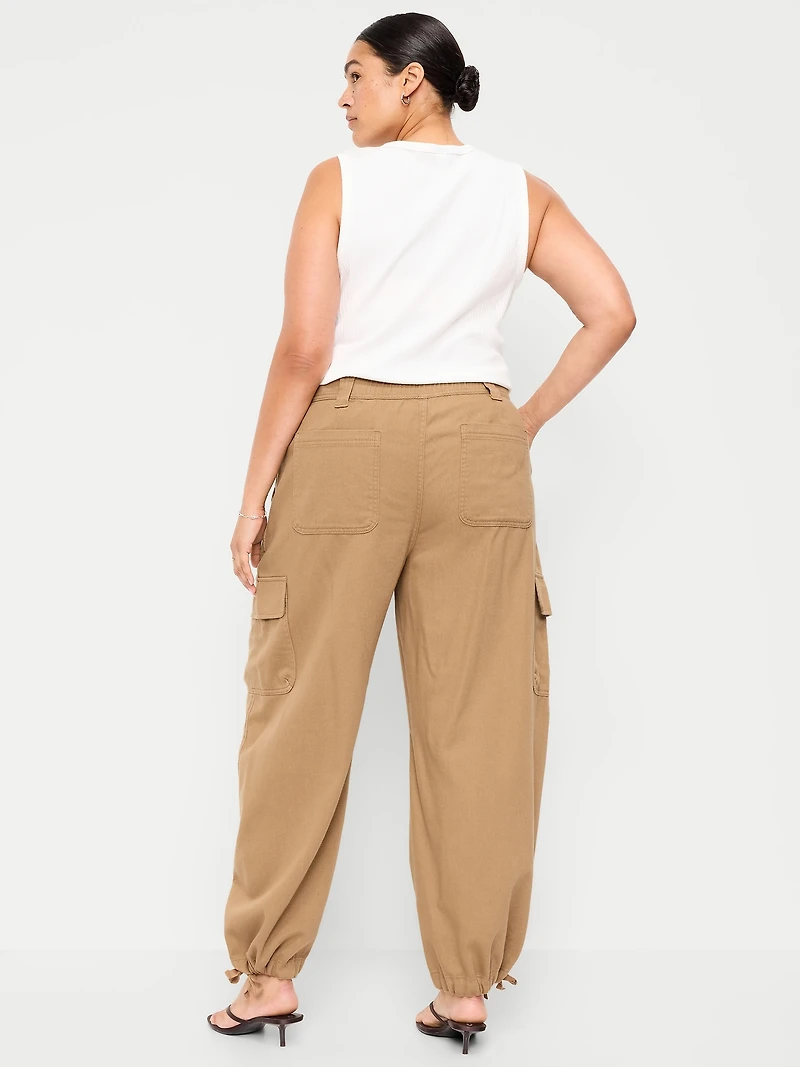 Twill Barrel Cargo Pants