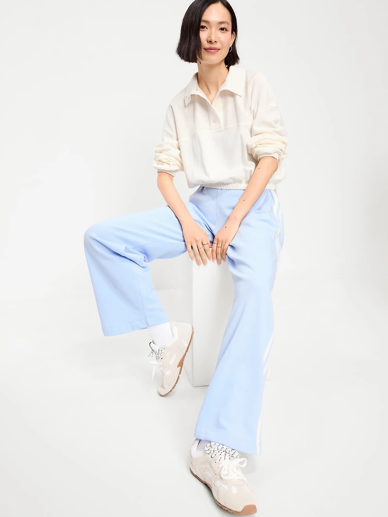 Button-Up Funnel-Neck Sweatshirt
