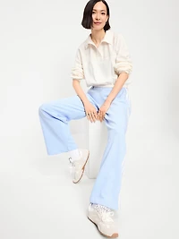 Button-Up Funnel-Neck Sweatshirt