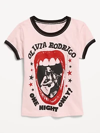 Olivia Rodrigo™ Fitted Ribbed Ringer Graphic T-Shirt for Girls
