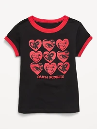 Olivia Rodrigo™ Fitted Ribbed Ringer Graphic T-Shirt for Girls