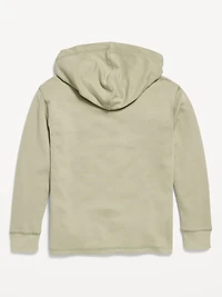 Cozy Hooded Henley Sweater for Boys