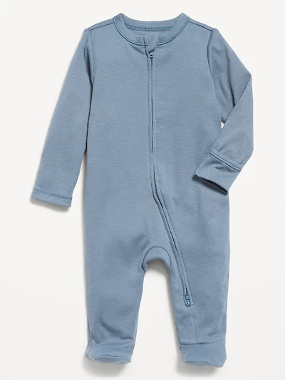 Textured Ribbed 2-Way-Zip Sleep & Play Footed One-Piece for Baby