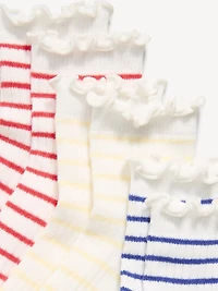 Ruffled Crew Sock 3-Pack for Toddler & Baby