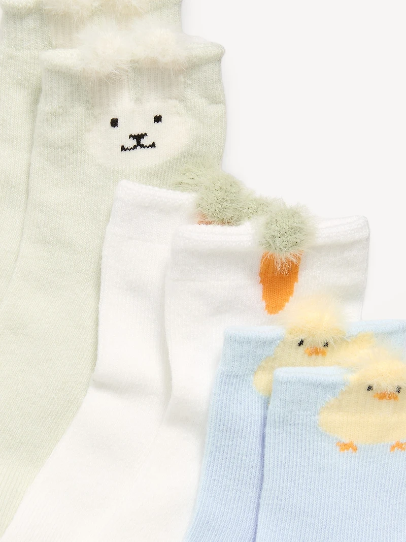 Fashion Crew Socks 3-Pack for Toddler & Baby