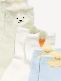 Fashion Crew Socks 3-Pack for Toddler & Baby