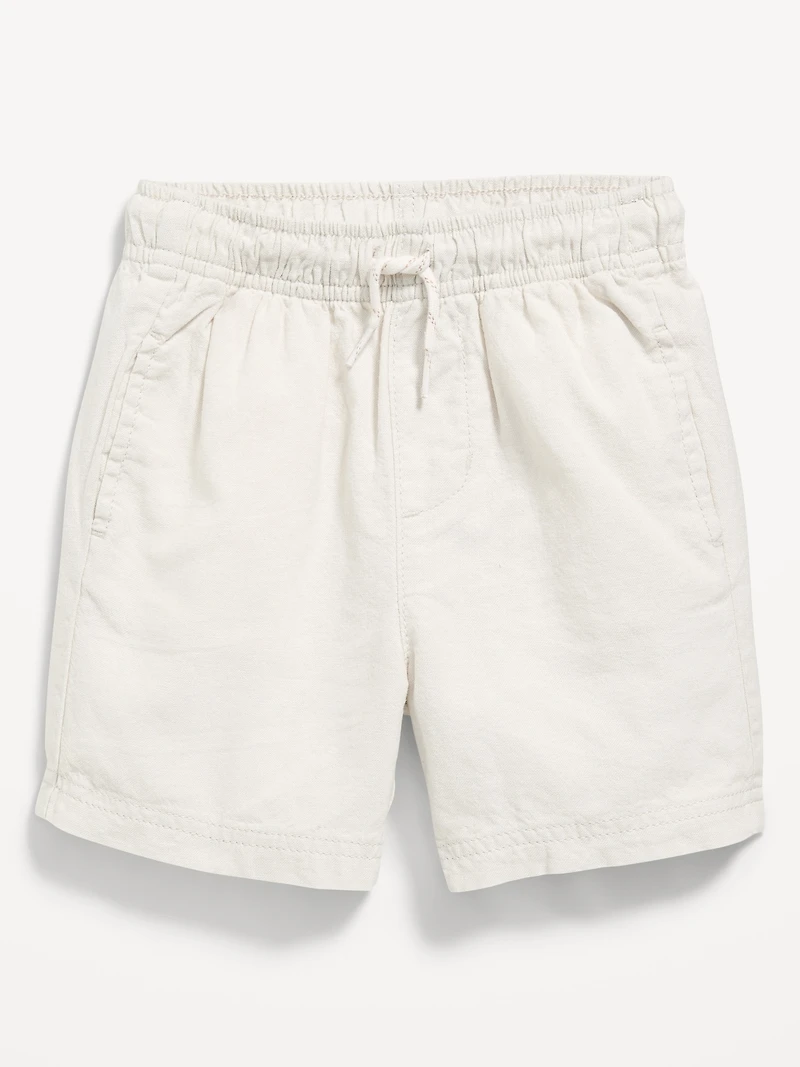 Loose Linen-Blend Dock Shorts for Toddler Boys