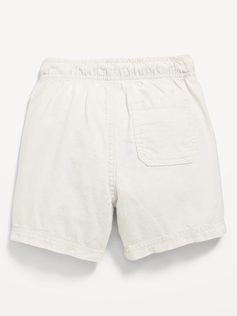 Loose Linen-Blend Dock Shorts for Toddler Boys