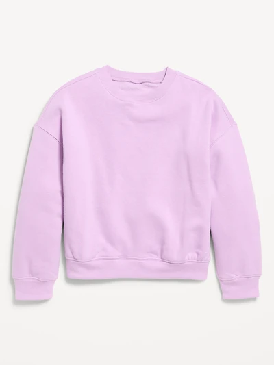 Oversized Long-Sleeve Tunic Sweatshirt for Girls