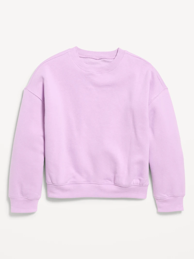 Oversized Long-Sleeve Tunic Sweatshirt for Girls